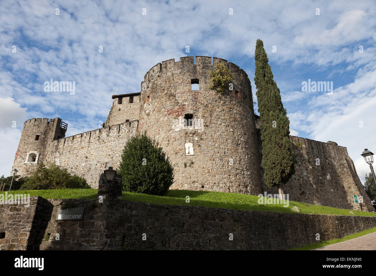 Castle of Gorizia and clouds Stock Photo