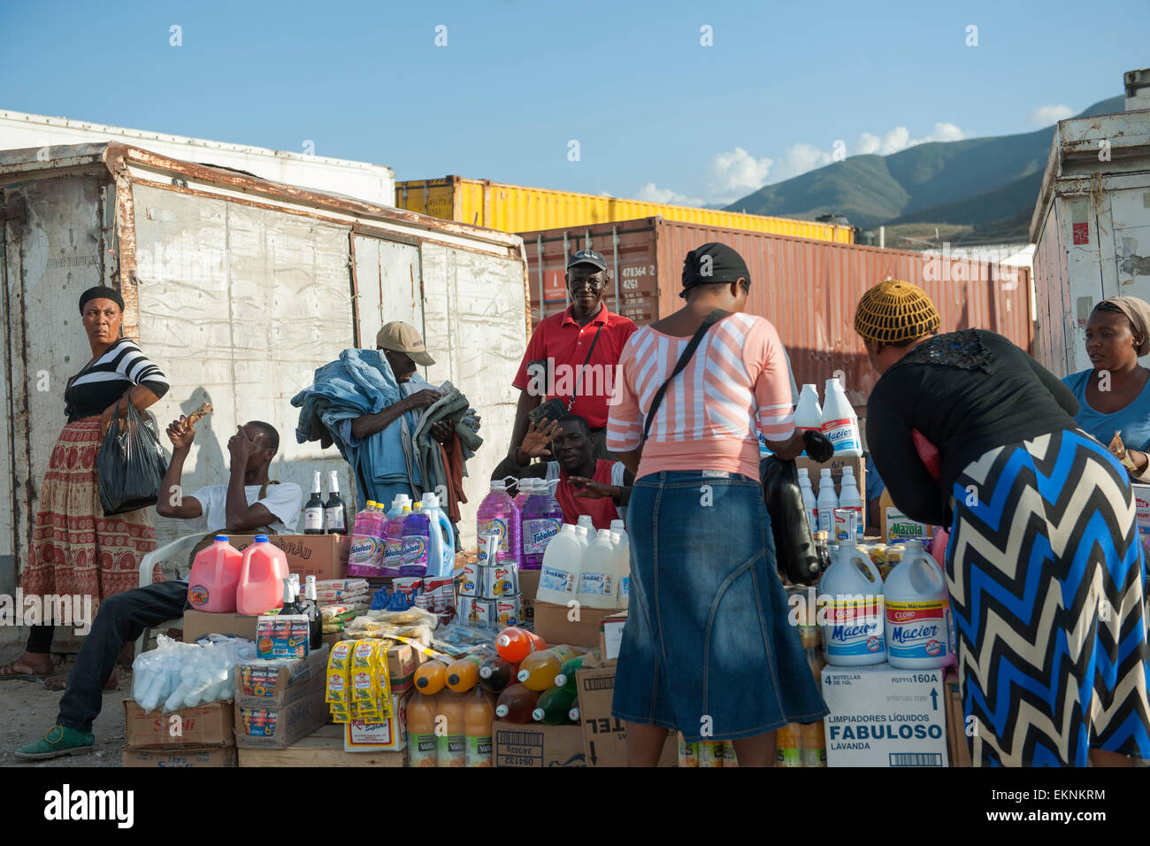 Dominikanische Republik, Südwesten, Halbinsel Baoruco, Jimani, Markt an der haitianische Grenze Stock Photo