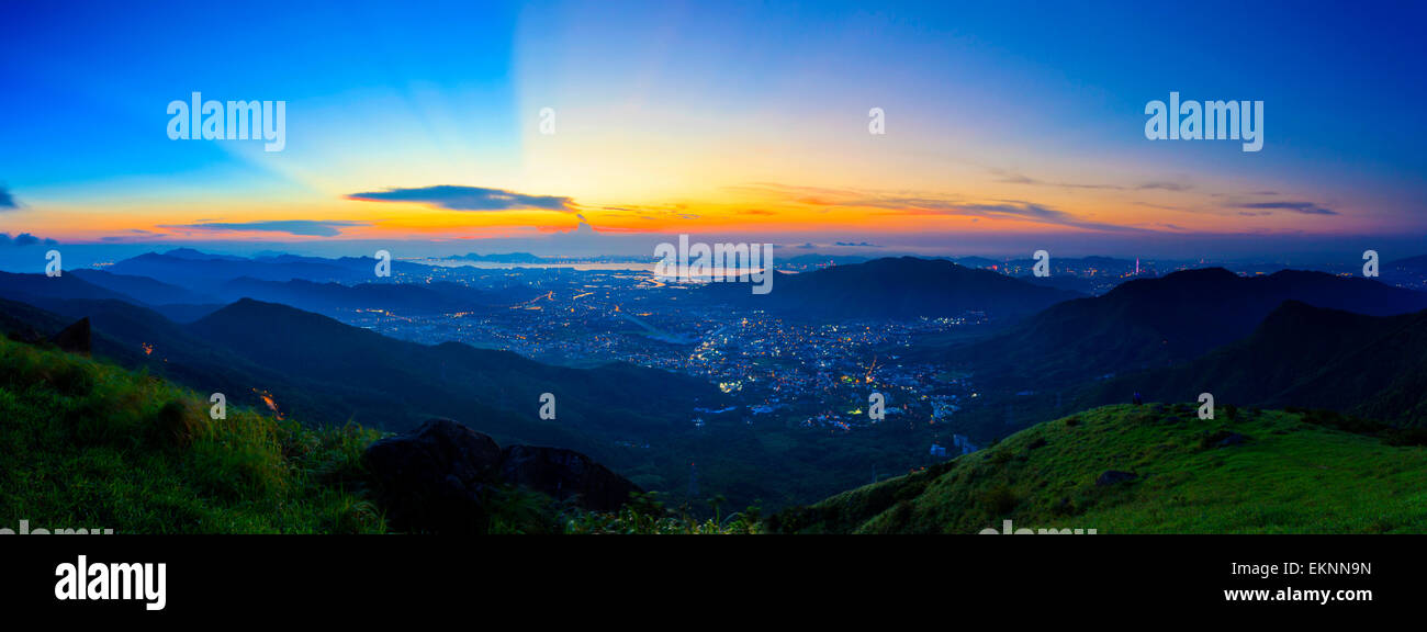 Majestic sunset in the mountains landscape Stock Photo - Alamy