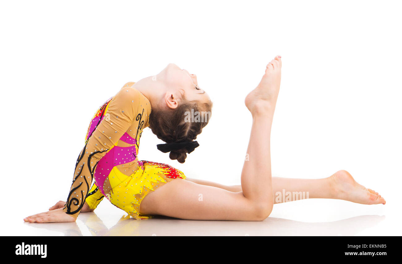 little girl gymnast Stock Photo Alamy
