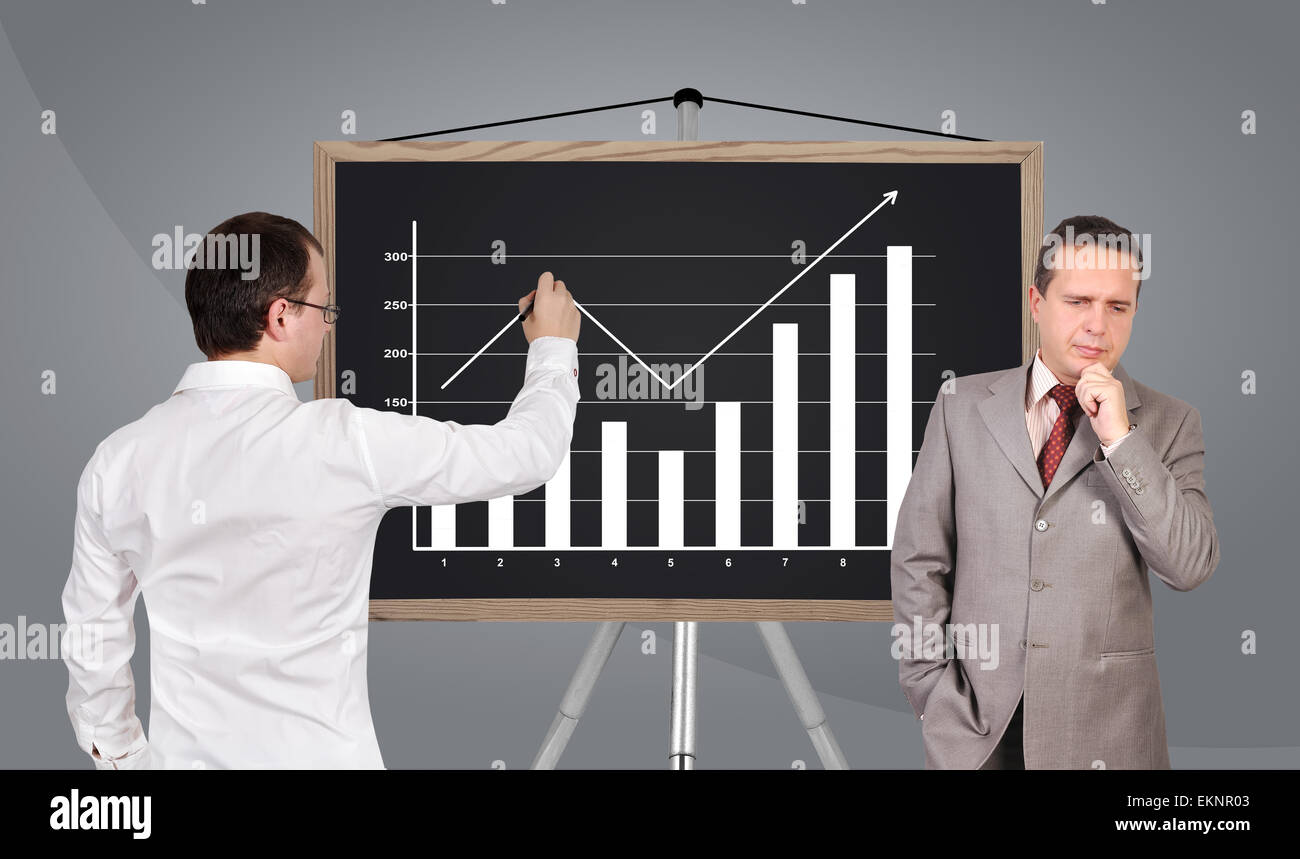 chart on blackboard Stock Photo Alamy