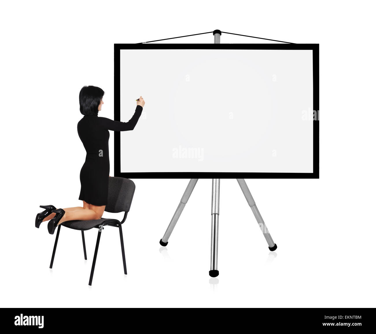 woman  drawing Stock Photo