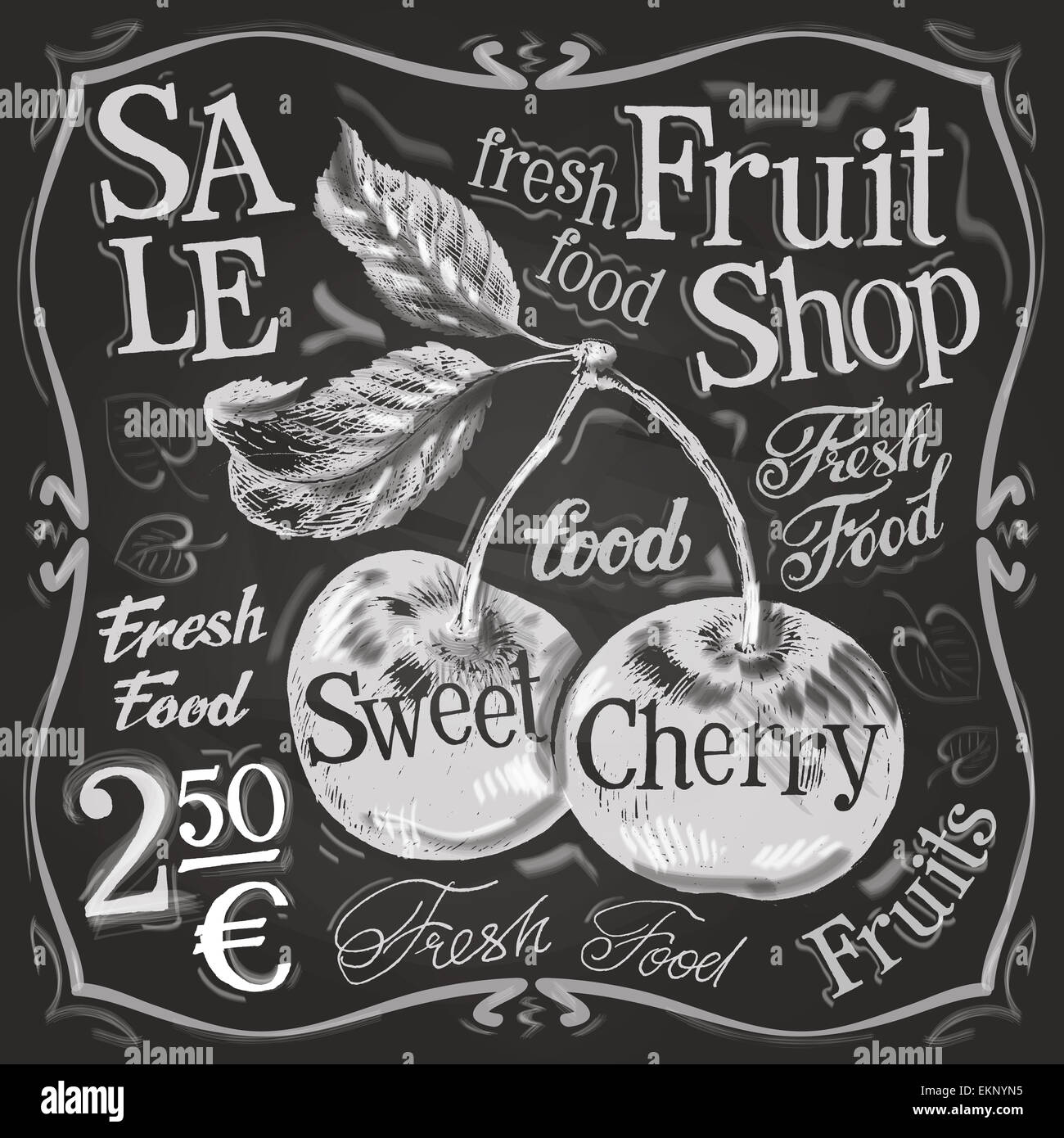 cherry ripe vector logo design template. fresh fruit, food or menu ...