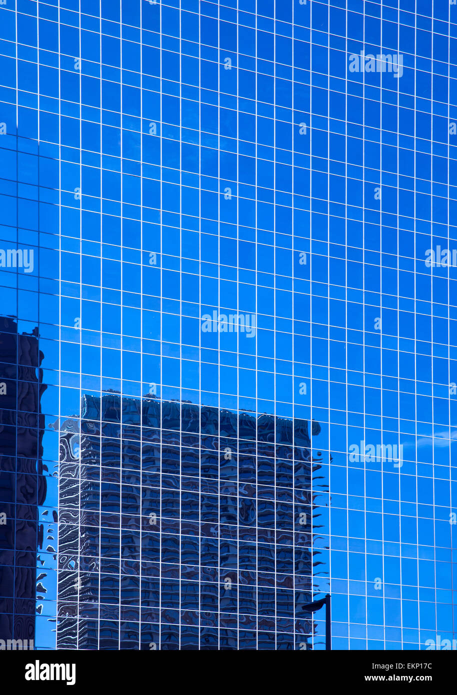 Downtown Houston in Texas mirror skyscrapers Stock Photo Alamy