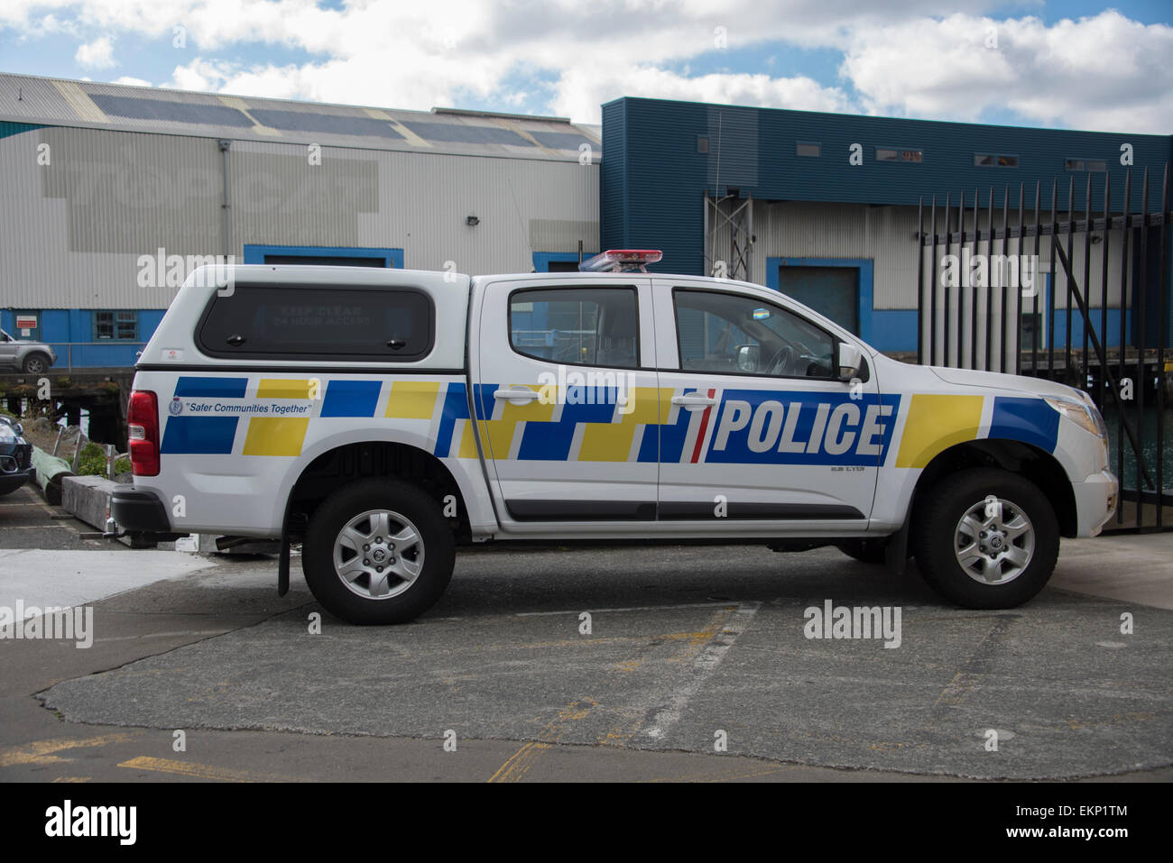 Wellington police vehicle, north island, New Zealand. Stock Photo