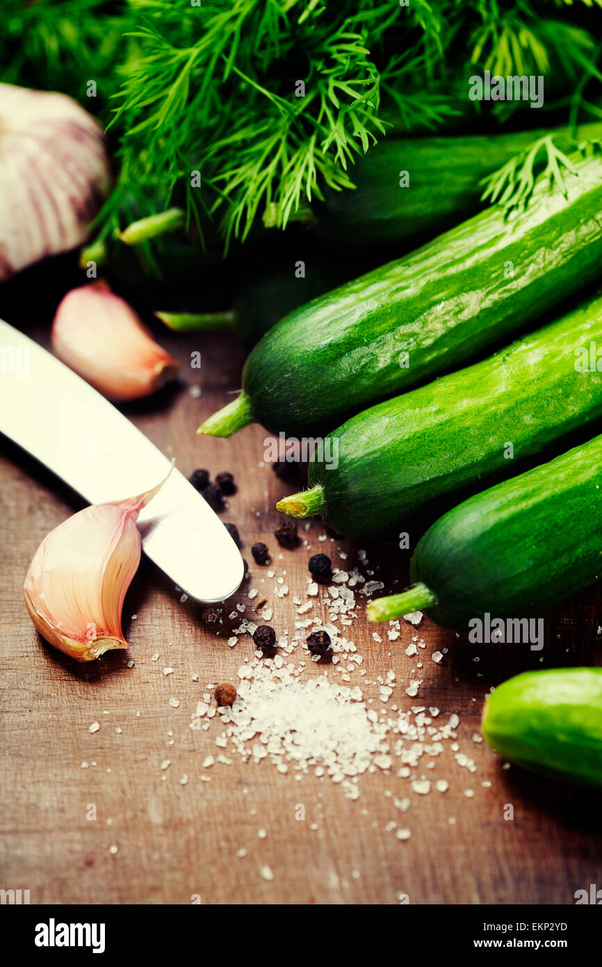 preparing preserves of pickled cucumbers Stock Photo Alamy