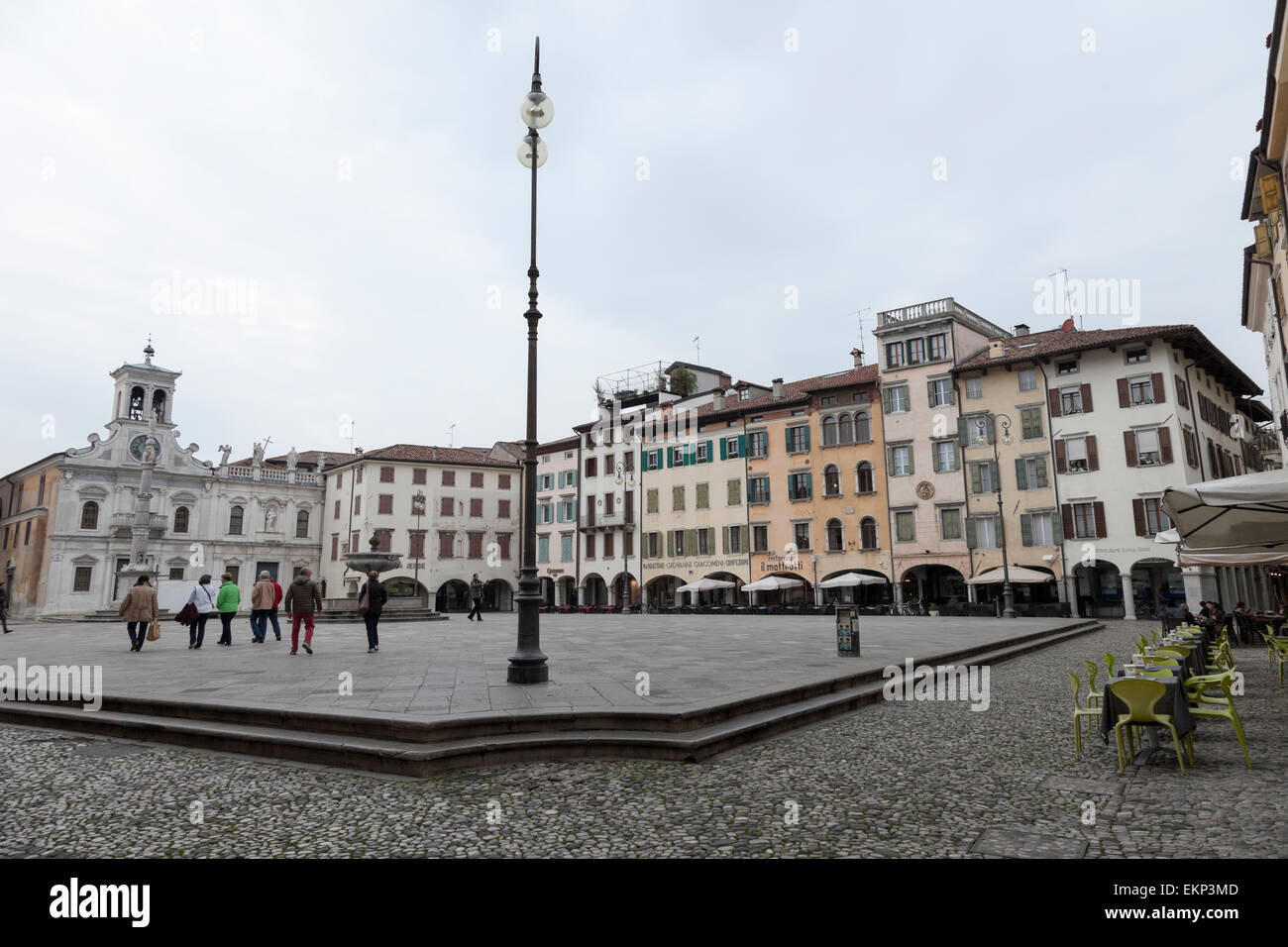 Overview of Piazza Matteotti, Udine Stock Photo