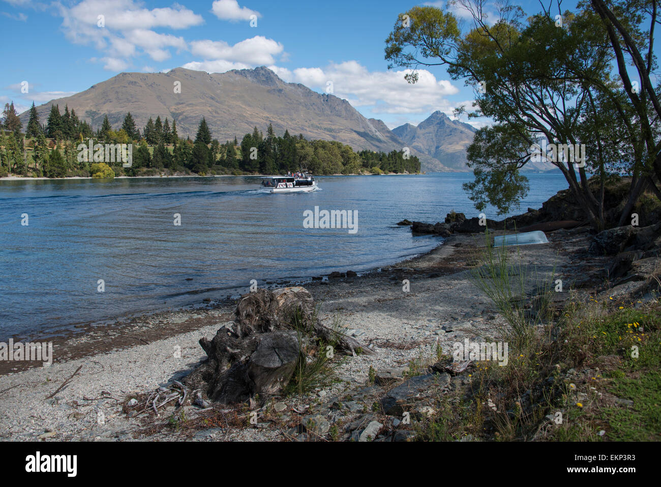 Lake Wakatipu, Queenstown, south island, New Zealand Stock Photo - Alamy