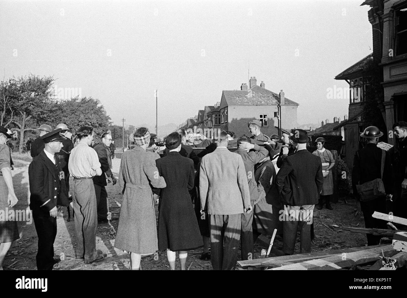 V2 Rocket incident at Tewkesbury Terrace, Bounds Green Road, Southgate