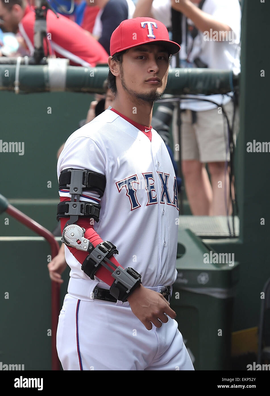 Arlington, Texas, USA. 10th Apr, 2015. Yu Darvish (Rangers) MLB : Yu ...