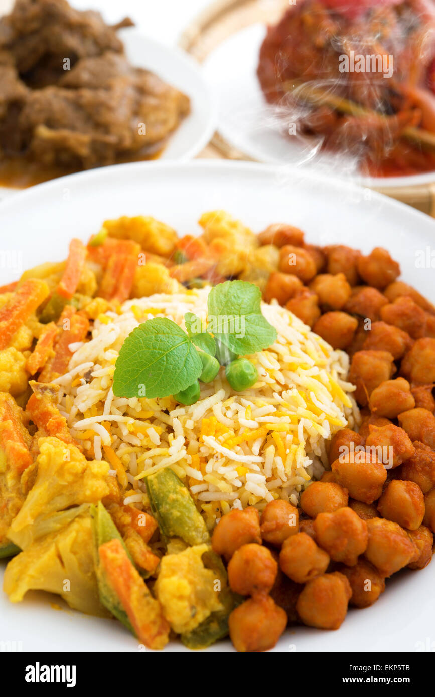 Hot fresh biryani rice Stock Photo - Alamy
