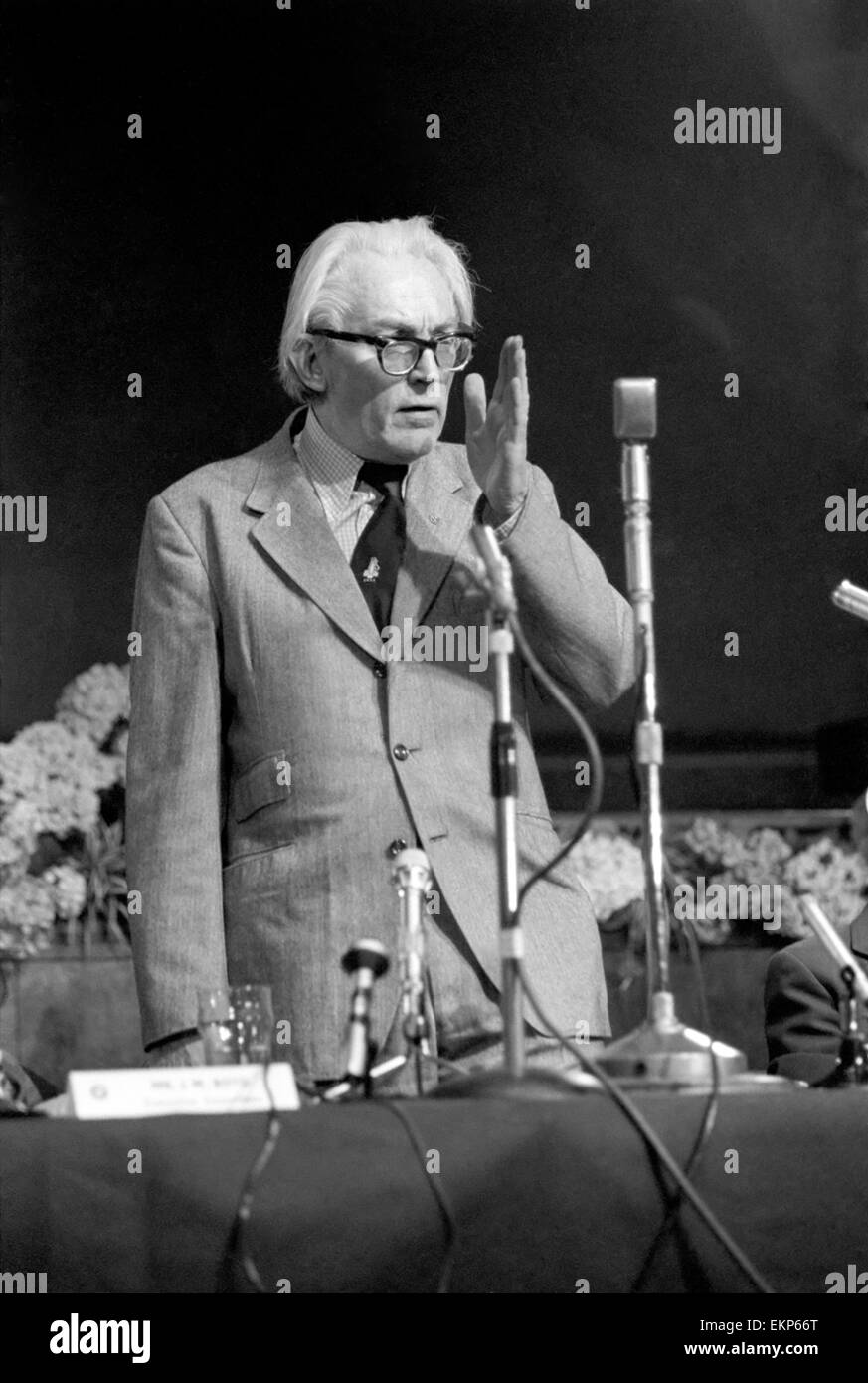 Engineers Union Conference Employment Secretary Michael Foot spoke to