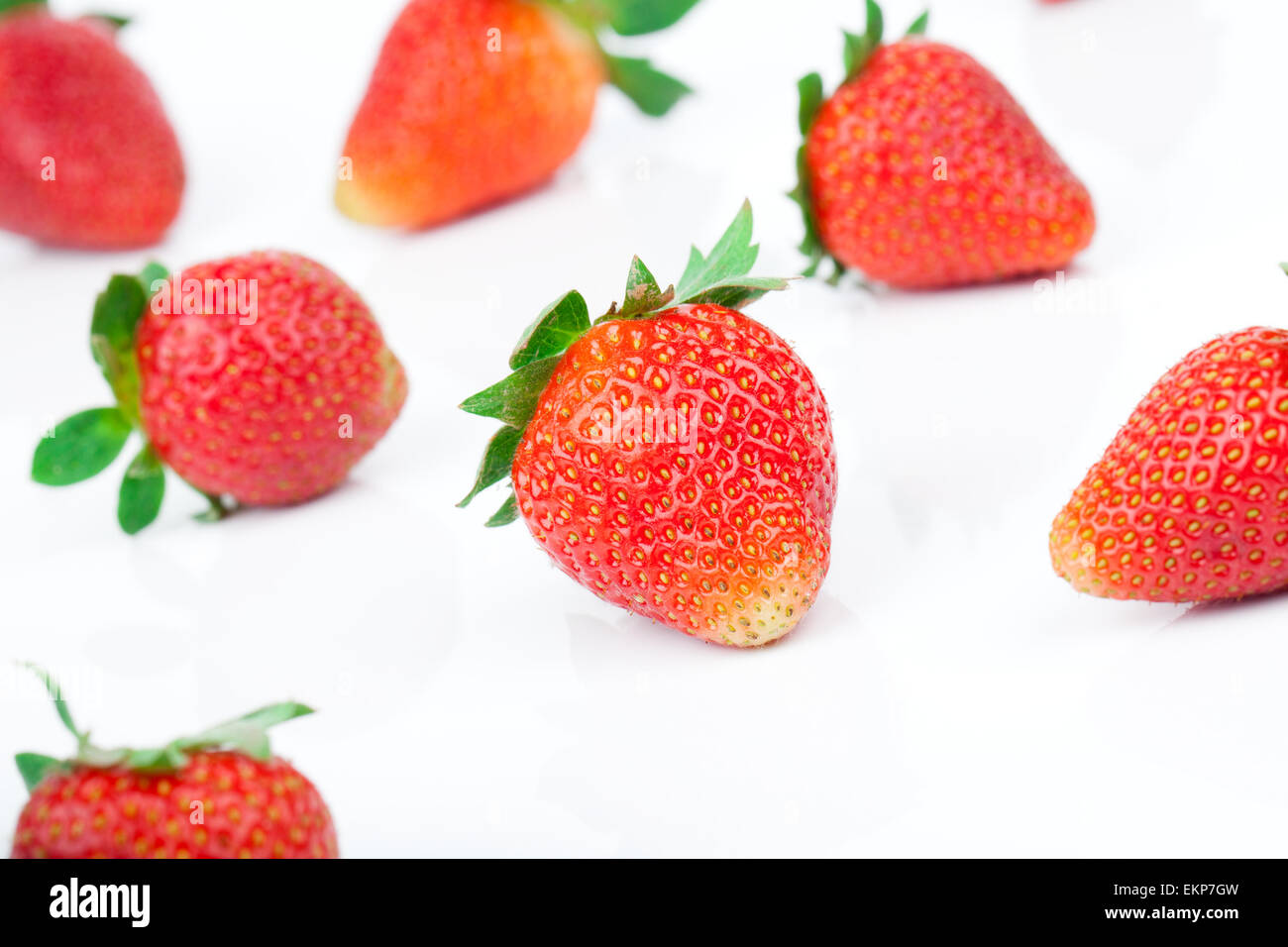 Fresh strawberry isolated on white background Stock Photo - Alamy