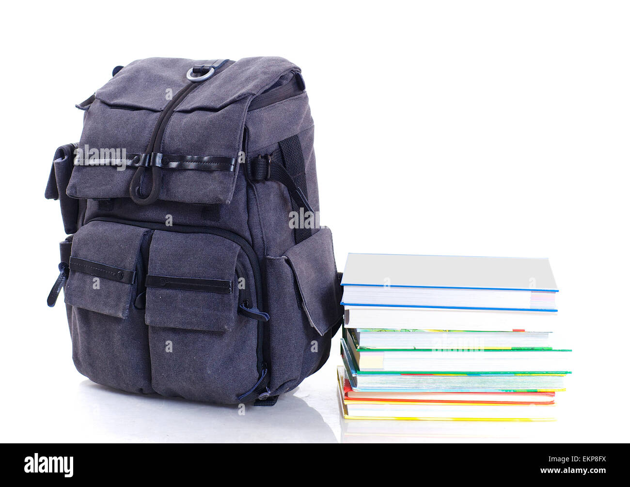 backpack with book Stock Photo Alamy