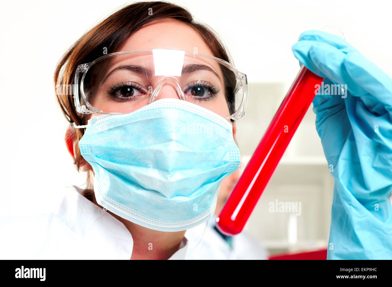 chemist working in the laboratory Stock Photo