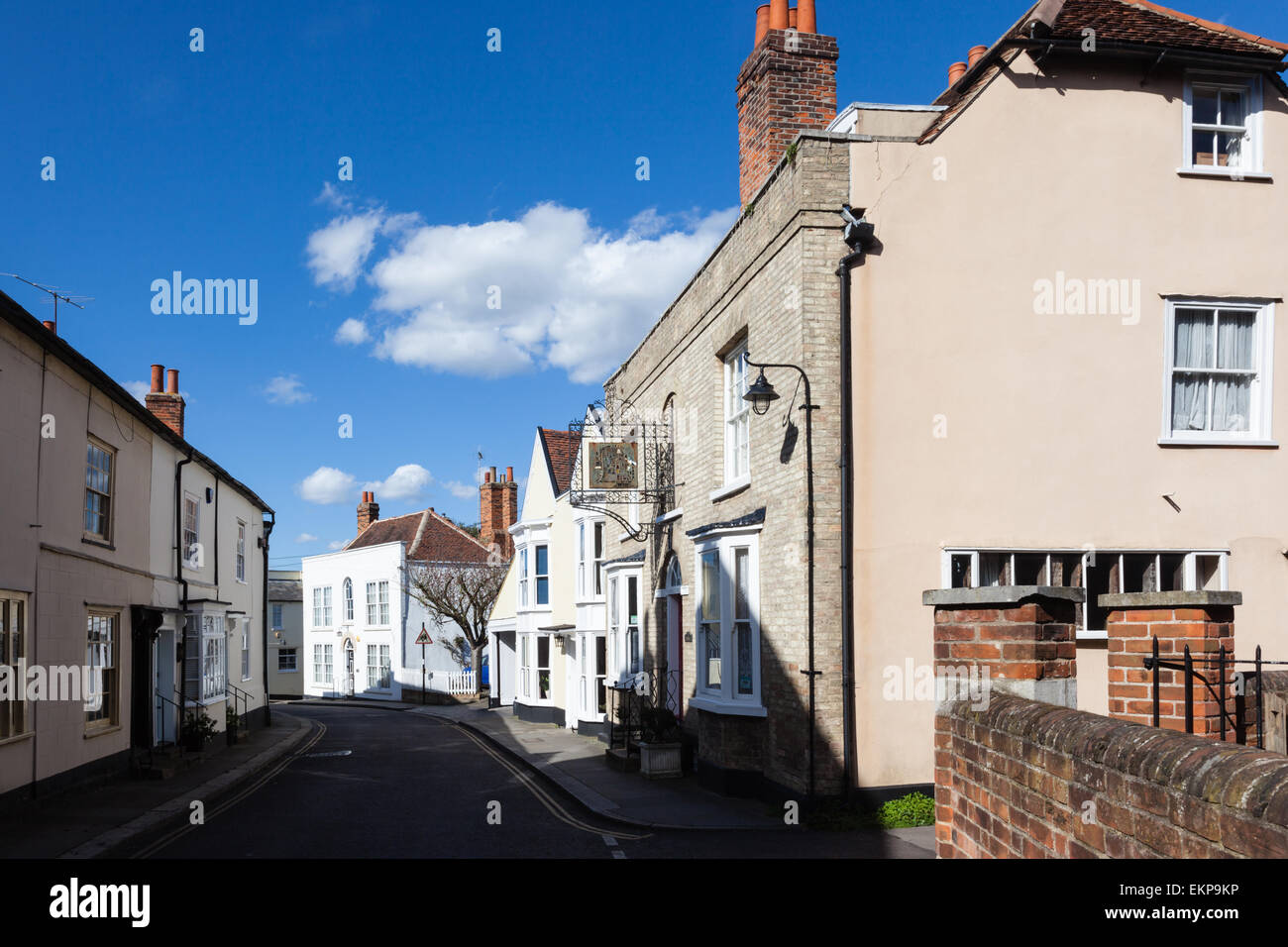 Attractive houses on Silver Street, Maldon, Essex, UK Stock Photo Alamy