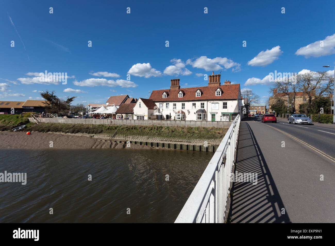 The Sunny Sailor pub on the River Chelmer, Maldon, Essex, UK Stock Photo