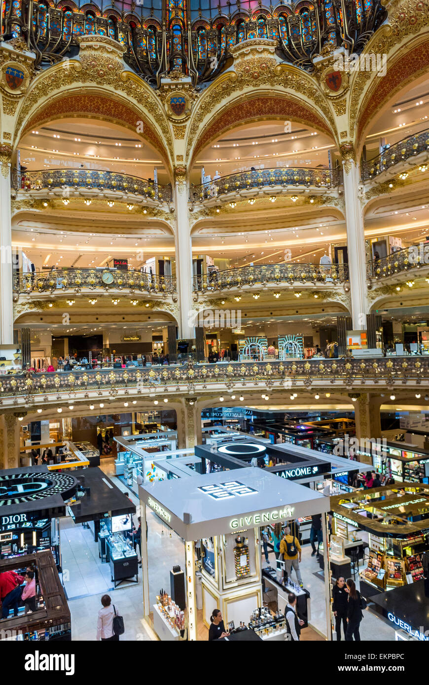 Galeries Lafayette luxury shopping department store in Paris, France Stock  Photo - Alamy