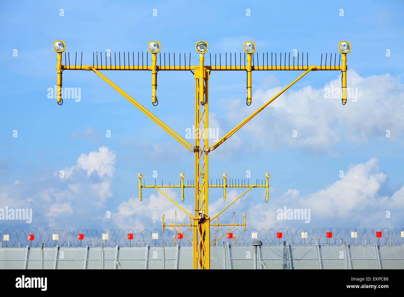 Airport approach landing direction light Stock Photo Alamy