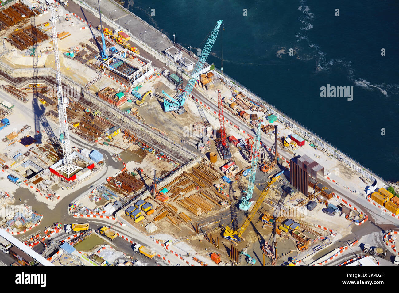 Construction site aerial view hi-res stock photography and images - Alamy