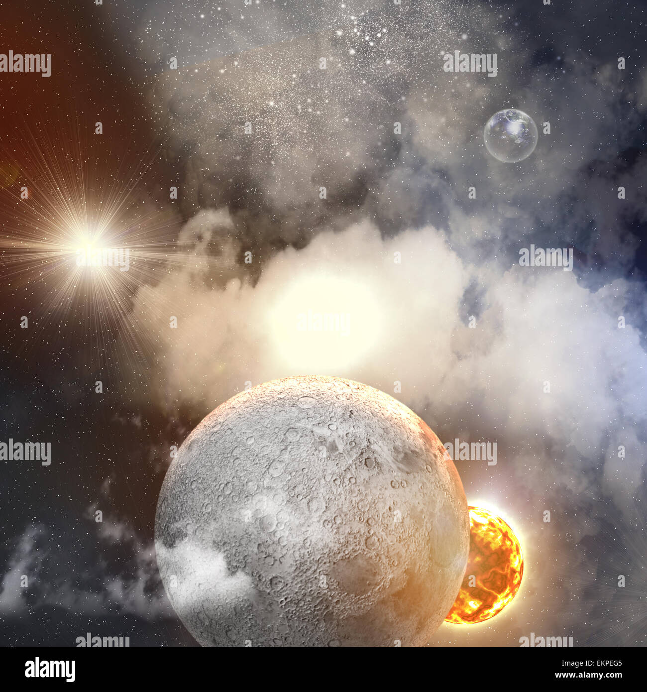 Image of planets in space Stock Photo