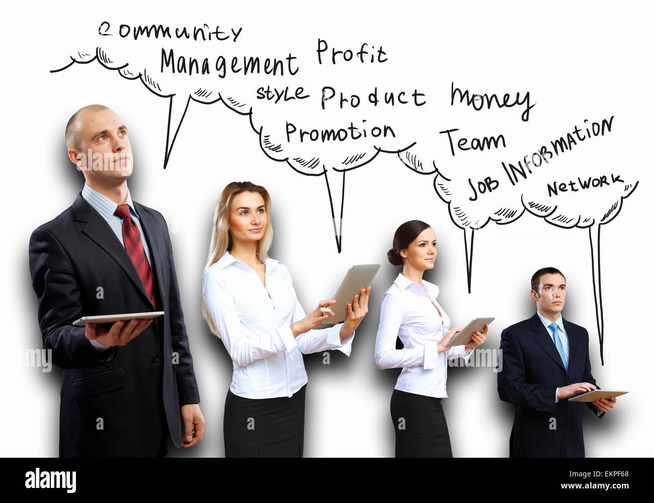 Businesspeople team posing Stock Photo - Alamy
