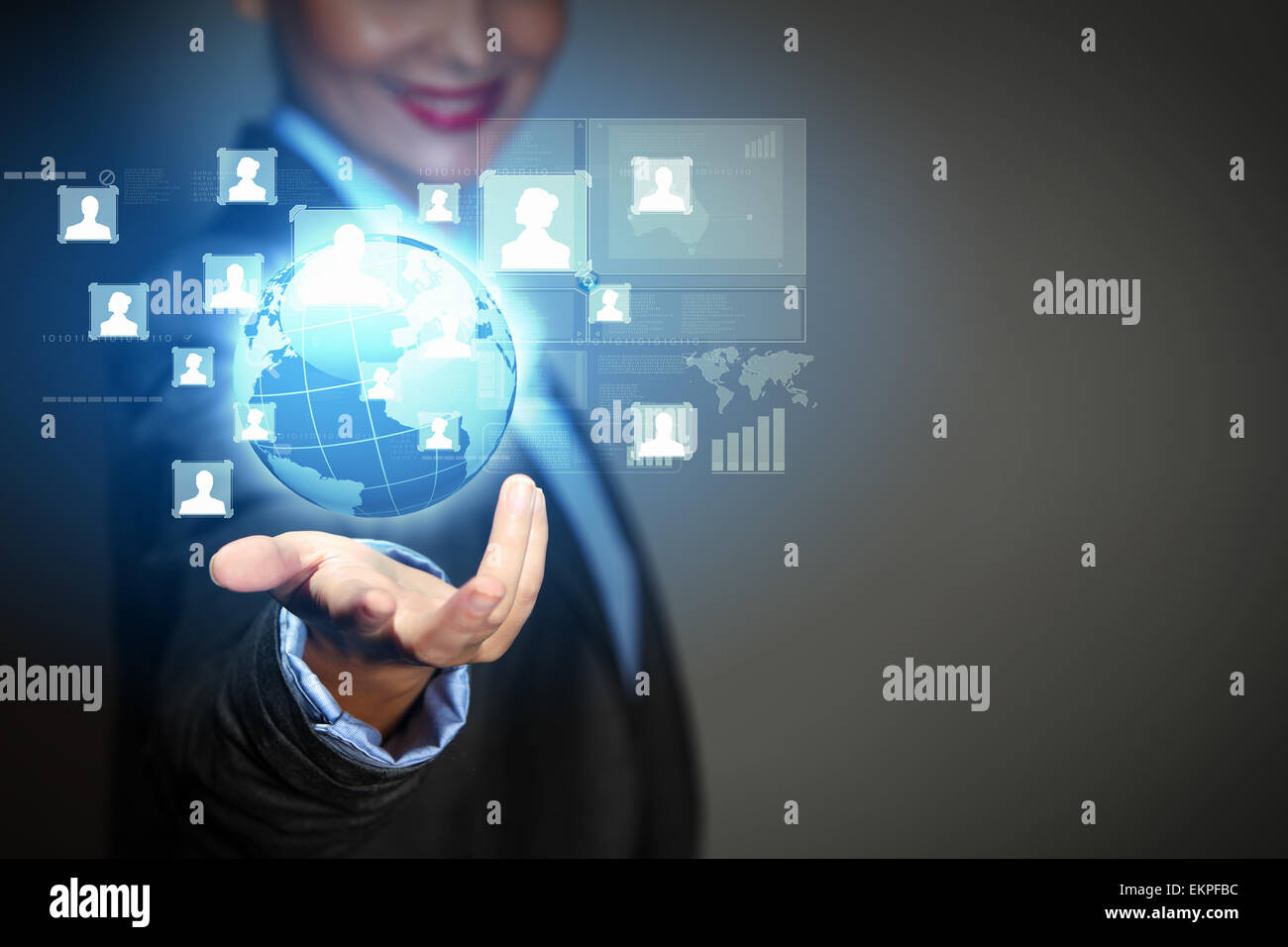 Modern wireless technology and social media Stock Photo - Alamy