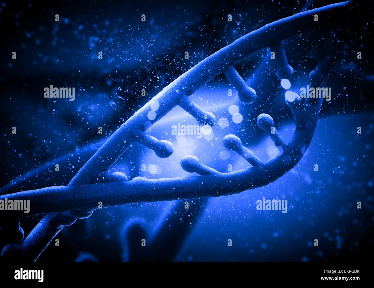 Dna molecule on blue hi-res stock photography and images - Alamy