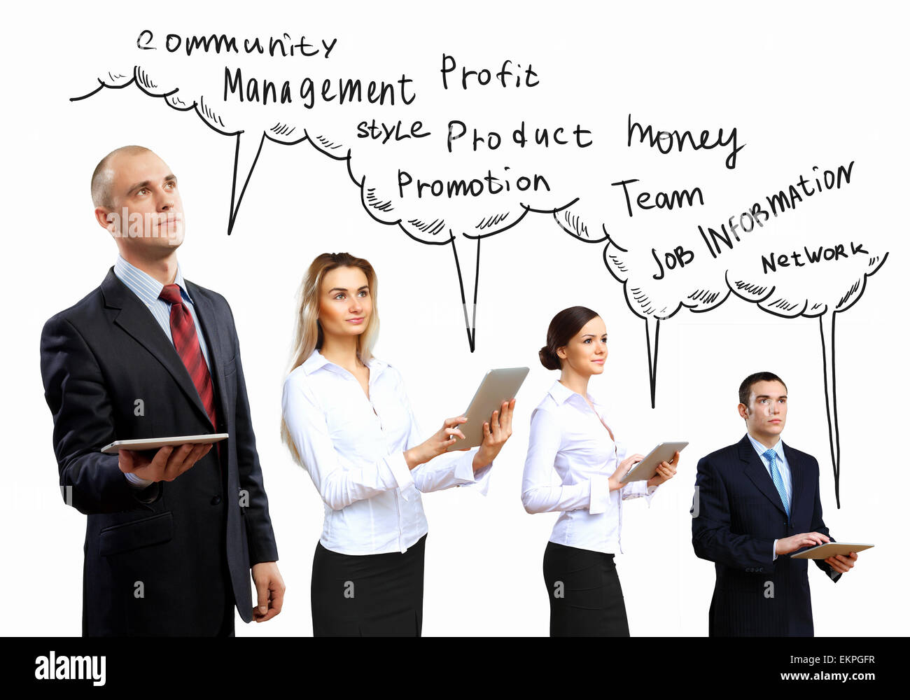 Businesspeople team posing Stock Photo - Alamy