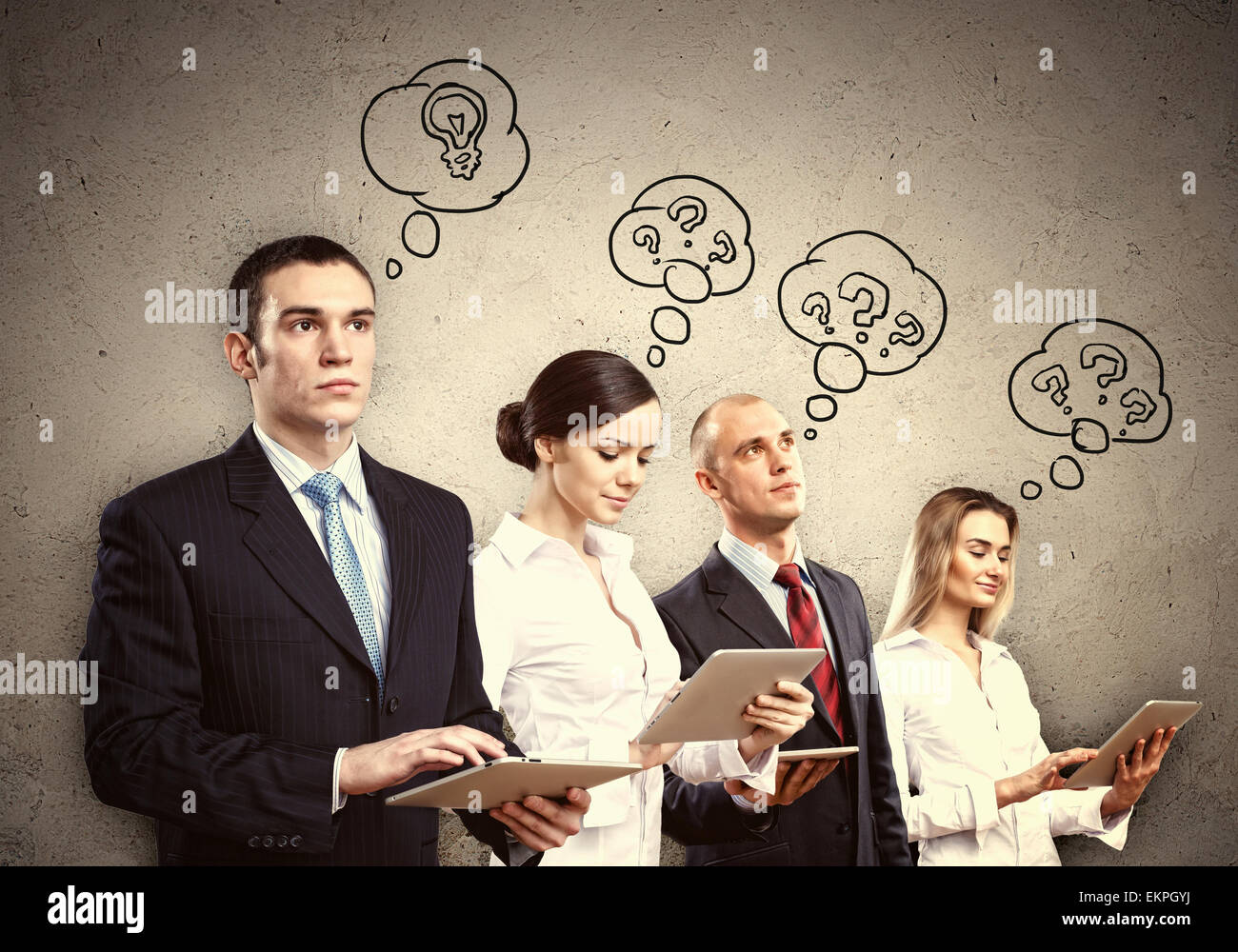 Businesspeople team posing Stock Photo - Alamy