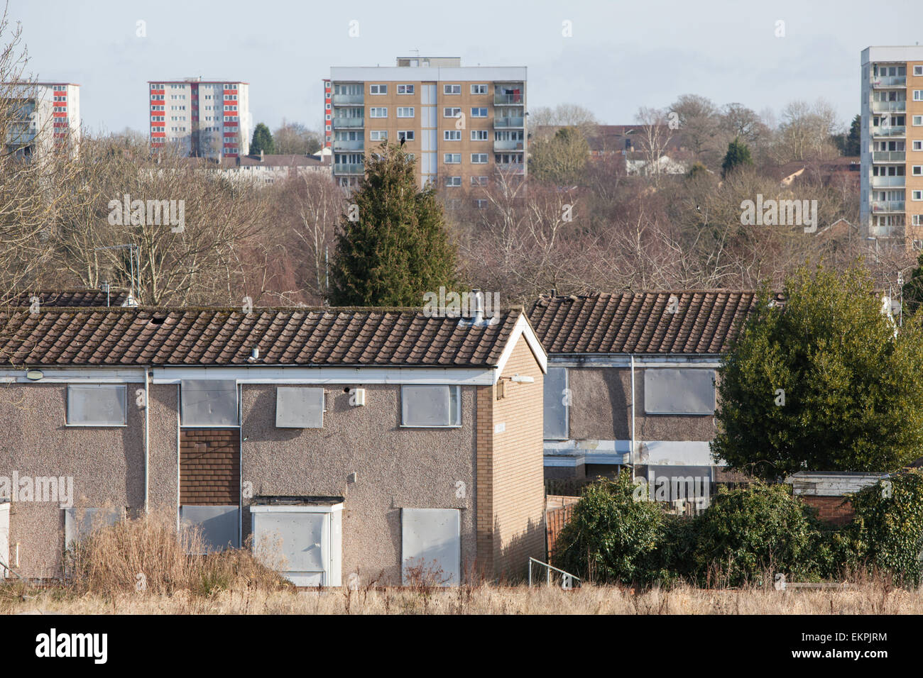 A Birmingham housing estate ready for demolition, Kings Norton