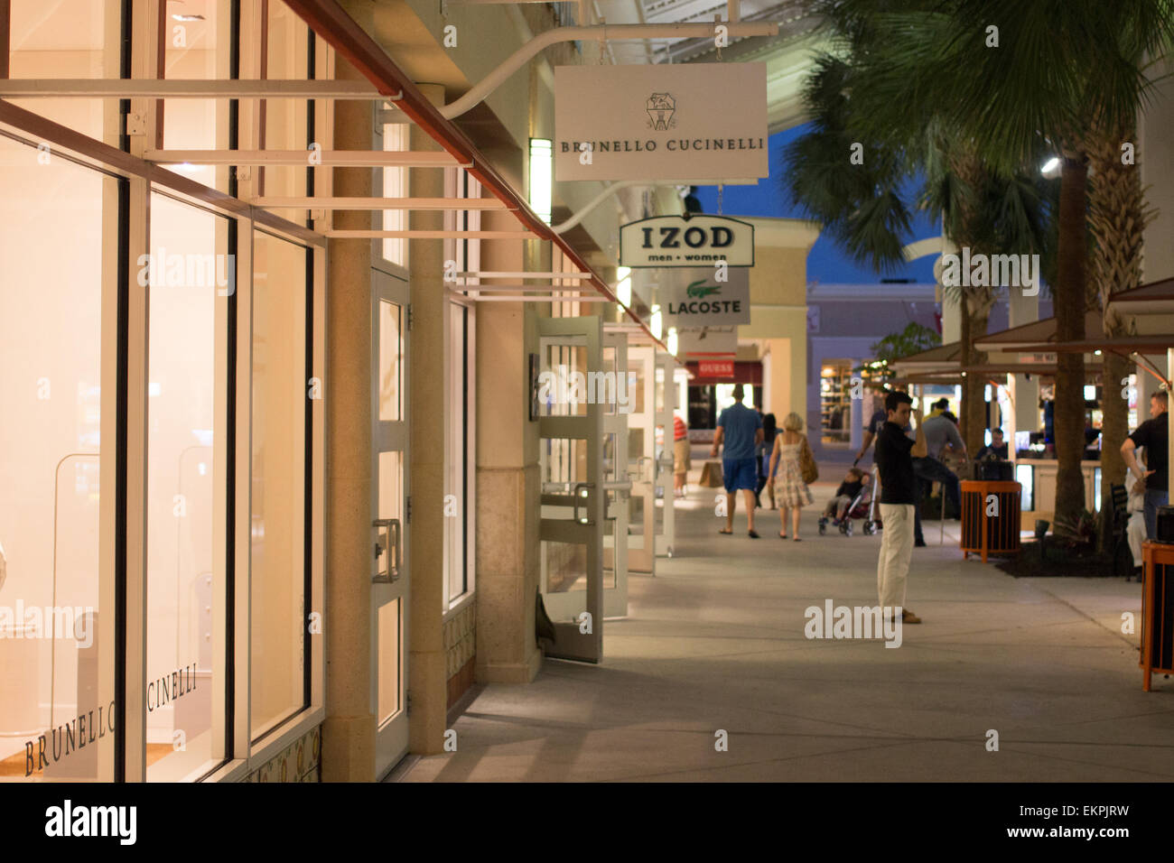 Shop signs at the Premium outlet mall in Orlando, Florida USA Stock Photo -  Alamy