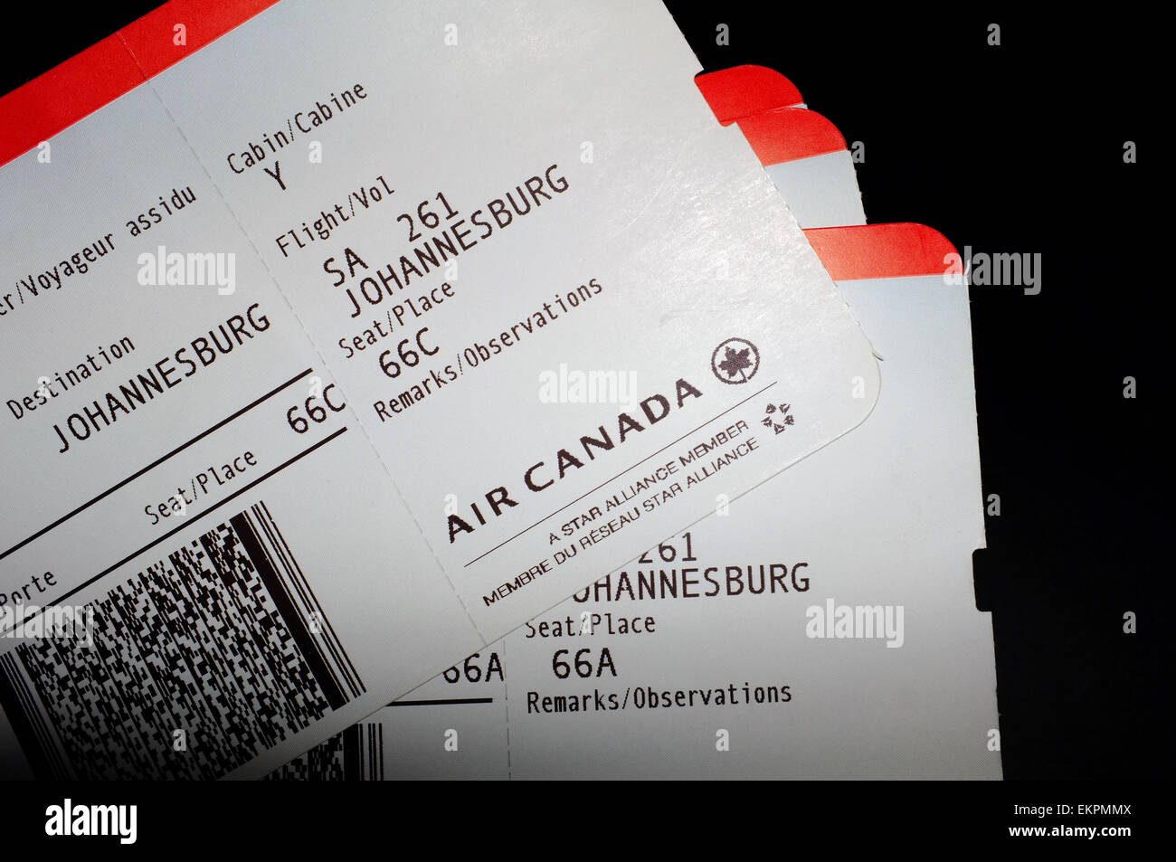 Air canada tickets hires stock photography and images Alamy