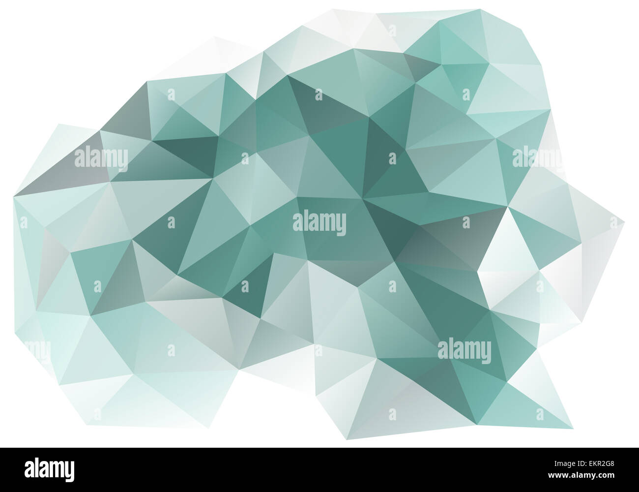 abstract teal and gray low poly background, vector design element Stock Photo