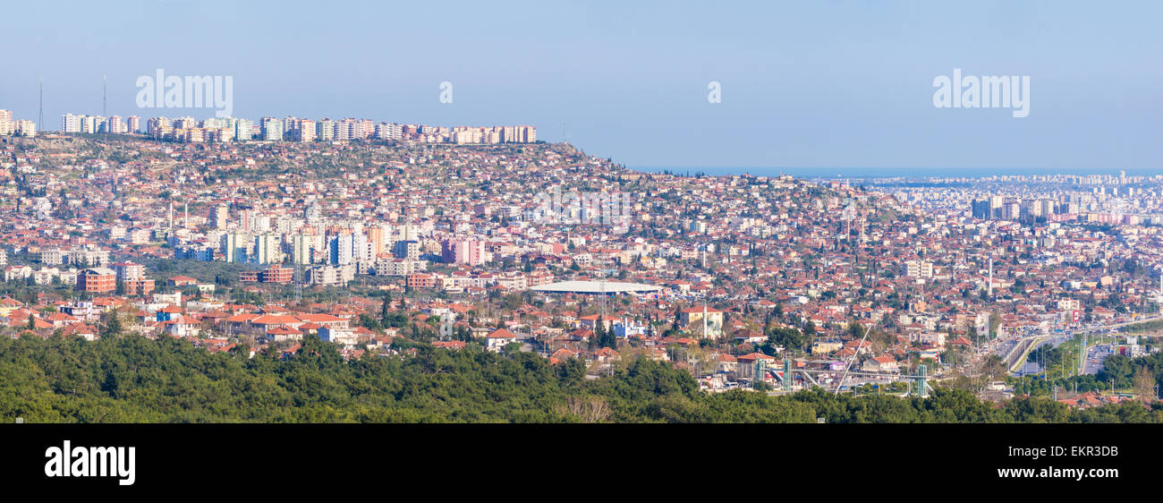 Antalya Skyline Panorama, Antalya, Mediterranean Region, Turkey Stock Photo