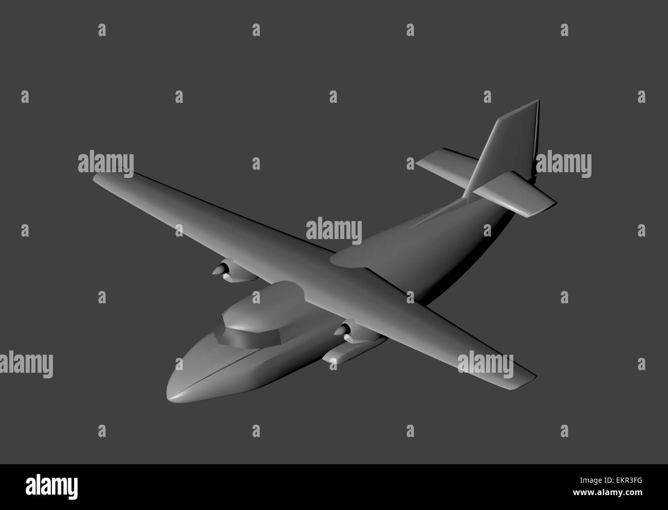 airplane, 3d, model, plane, aircraft, aeroplane, isolated, aviation, air, flight, transportation, black, technology, background, Stock Photo
