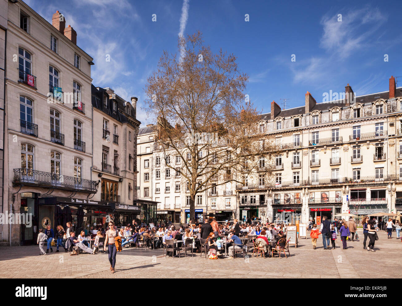 Outdoor Cafe Place Du Commerce Nantes Loires Atlantique France Hi res 