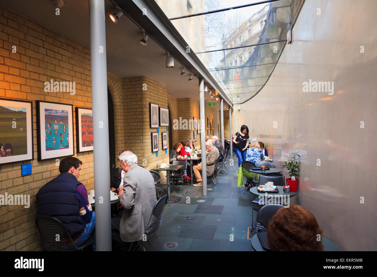 The semi-basement cafe at the National portrait gallery Stock Photo