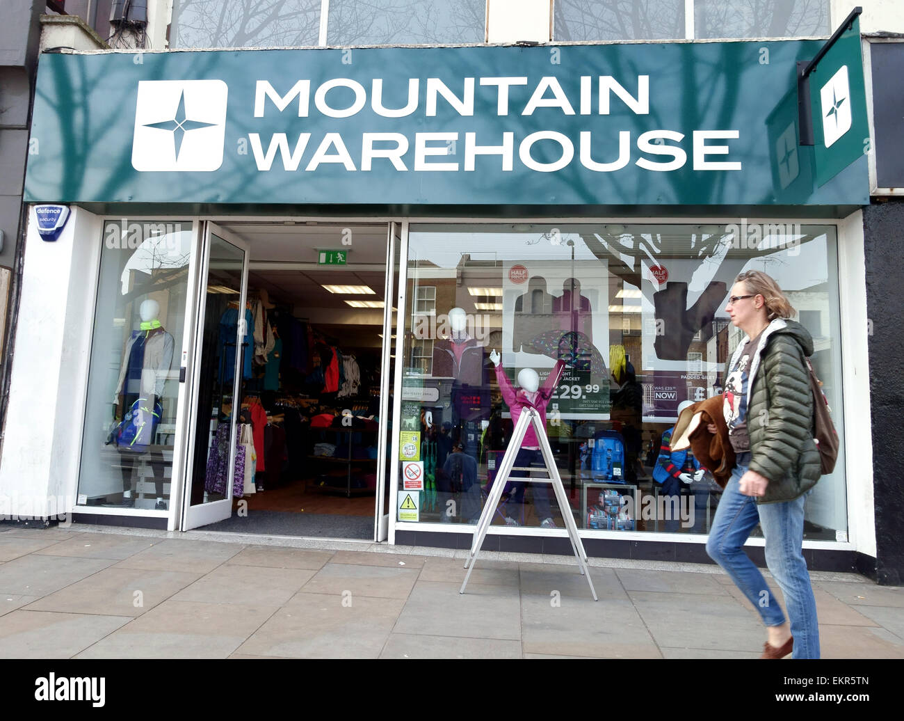 Branch of Mountain Warehouse outdoor clothing and equipment stores, London Stock Photo