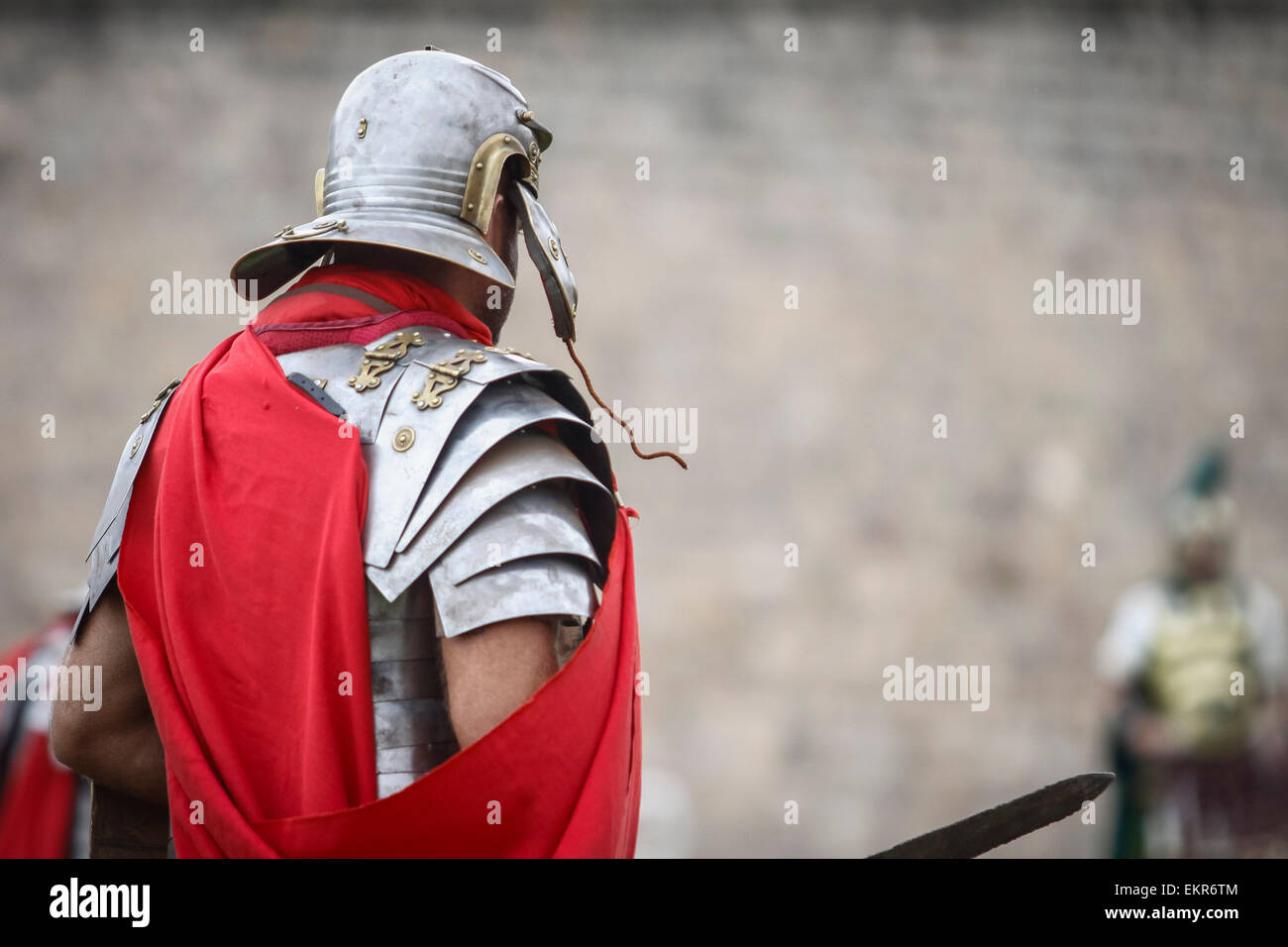 Carthaginians and Romans Festival. A Roman soldier. Stock Photo