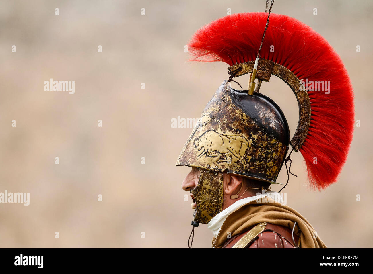 Carthaginians and Romans Festival. Character of Scipio Africanus in the