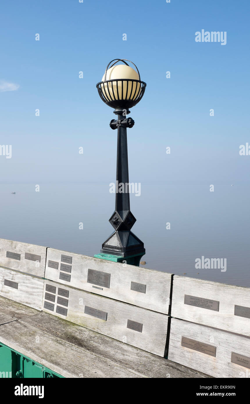 Lampstand Light on the Pier at Clevedon North Somerset England UK Stock Photo