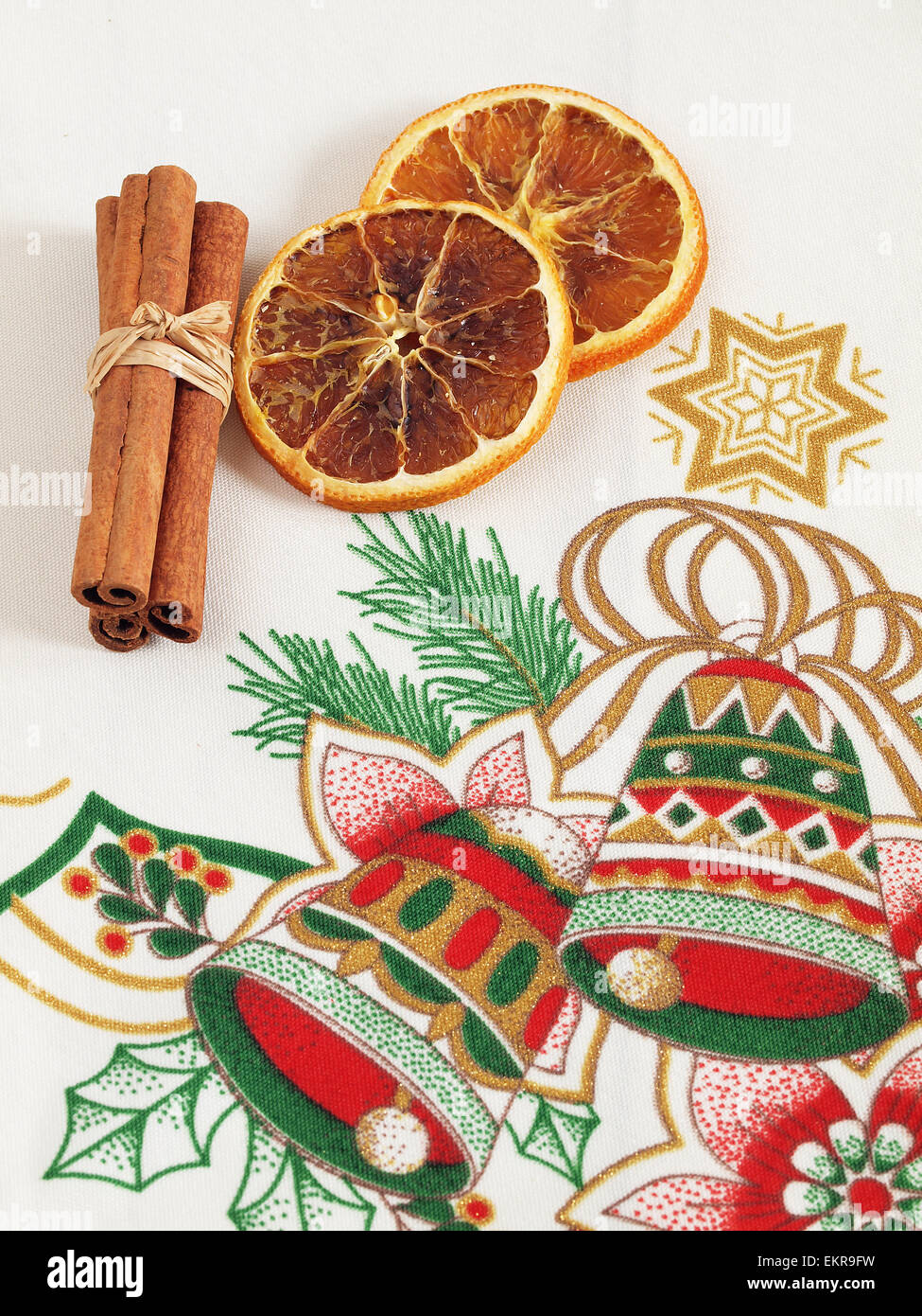 Christmas spices, cinnamon, anise Stock Photo