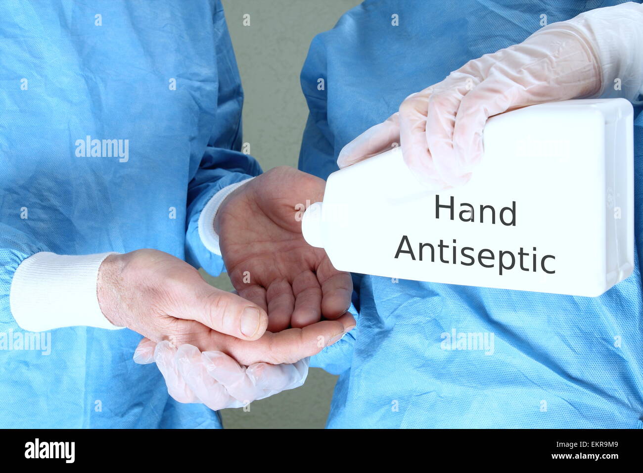 A Hand Antiseptic in a OP room Stock Photo Alamy