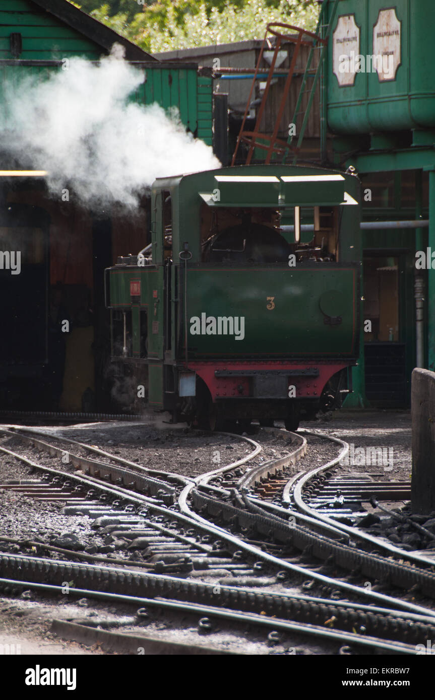 Locomotive in the Snowdon train depo Stock Photo