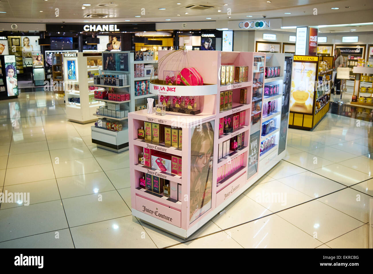 Perfume On Sale At The World Duty Free Store Birmingham Airport UK Stock Photo