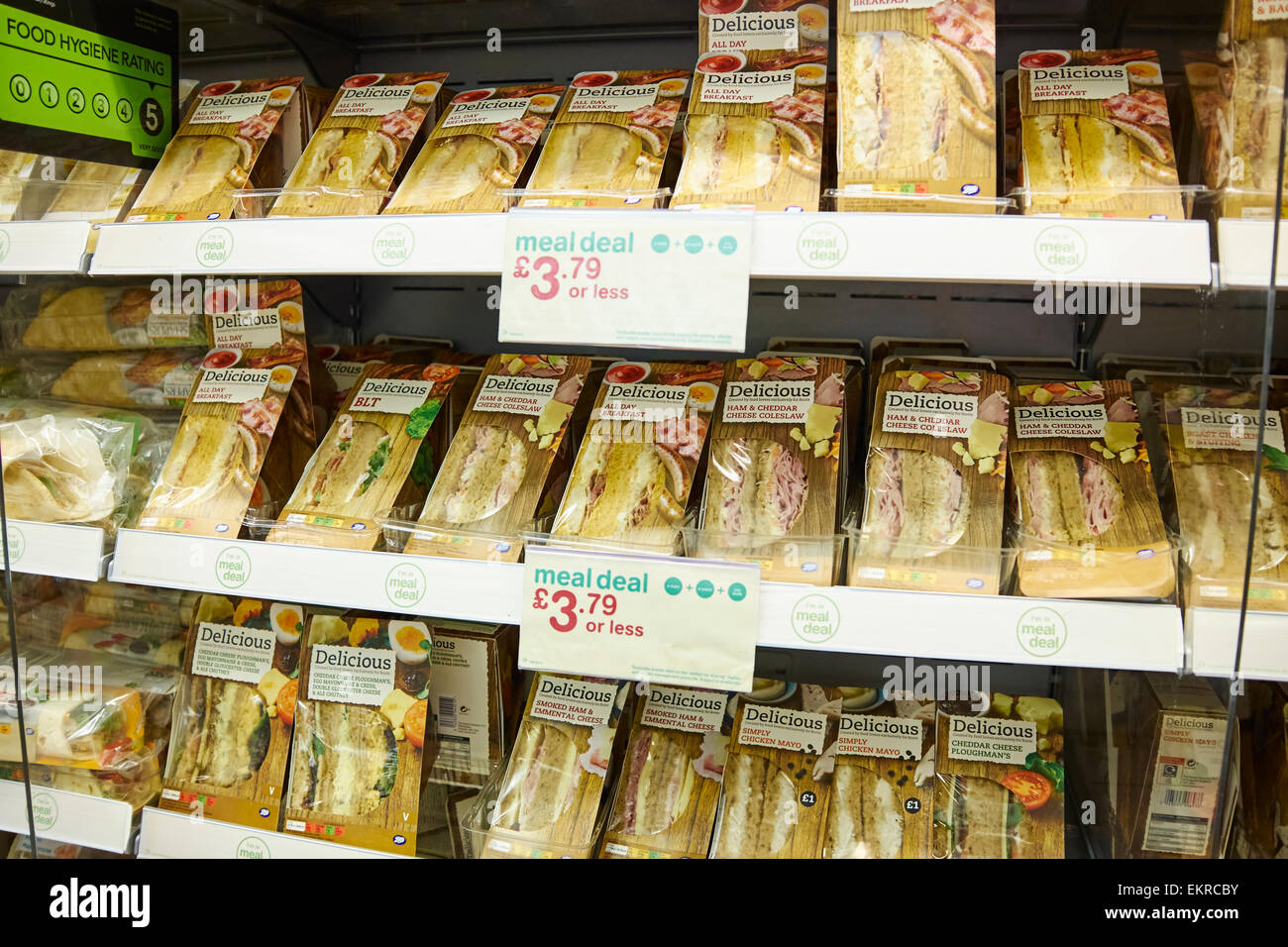 Sandwiches On Sale At Boots Health And Beauty Shop Birmingham Airport UK Stock Photo