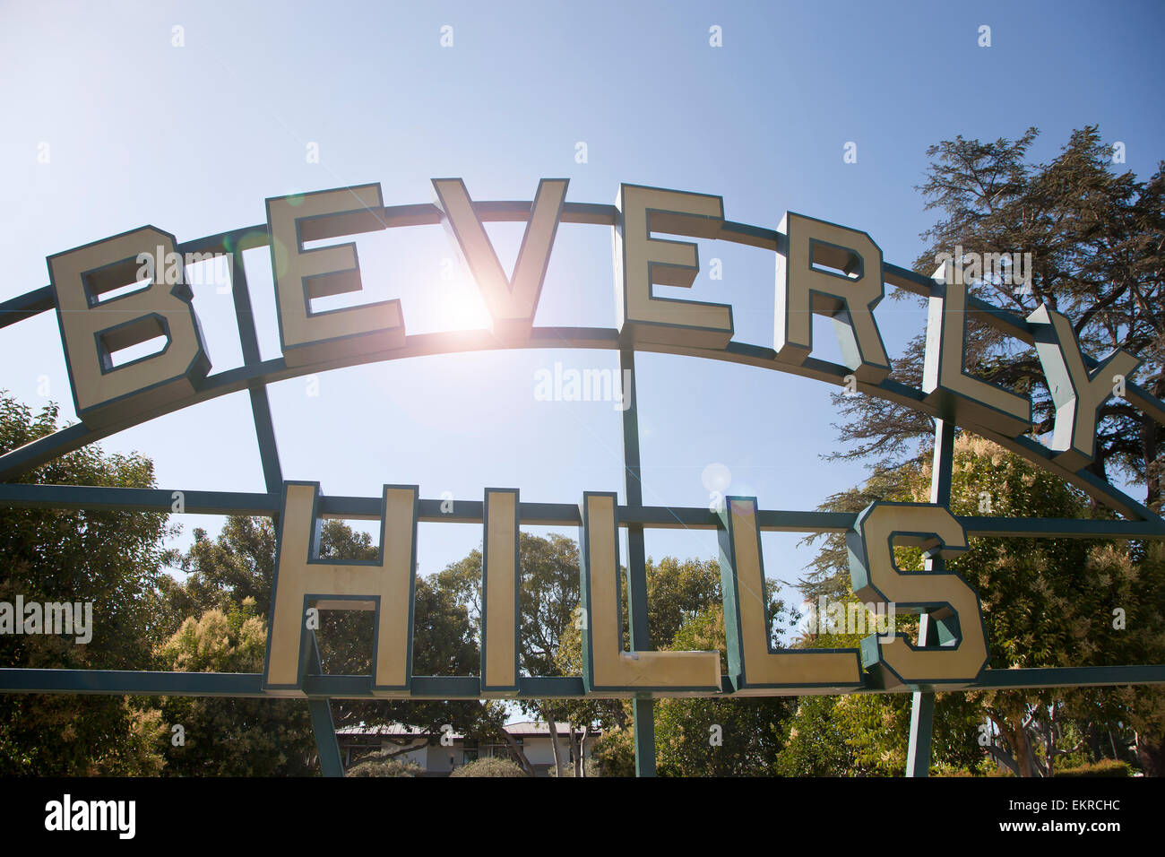 Beverly Hills Sign, Los Angeles, California, USA, United States of America Stock Photo