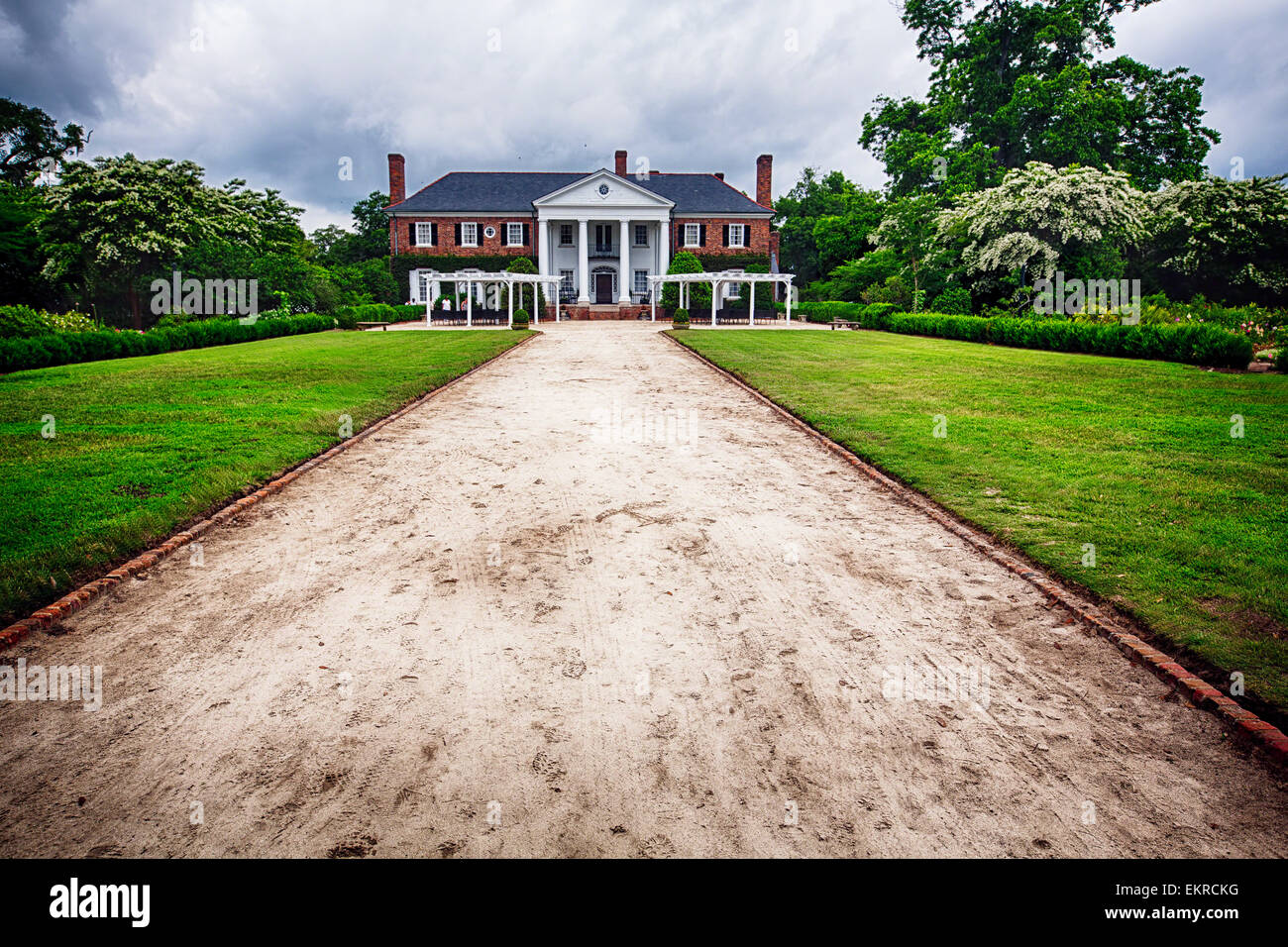 Manor Building of Boon Hall Plantation, Mount Pleasant, Charleston County, South Carolina Stock Photo