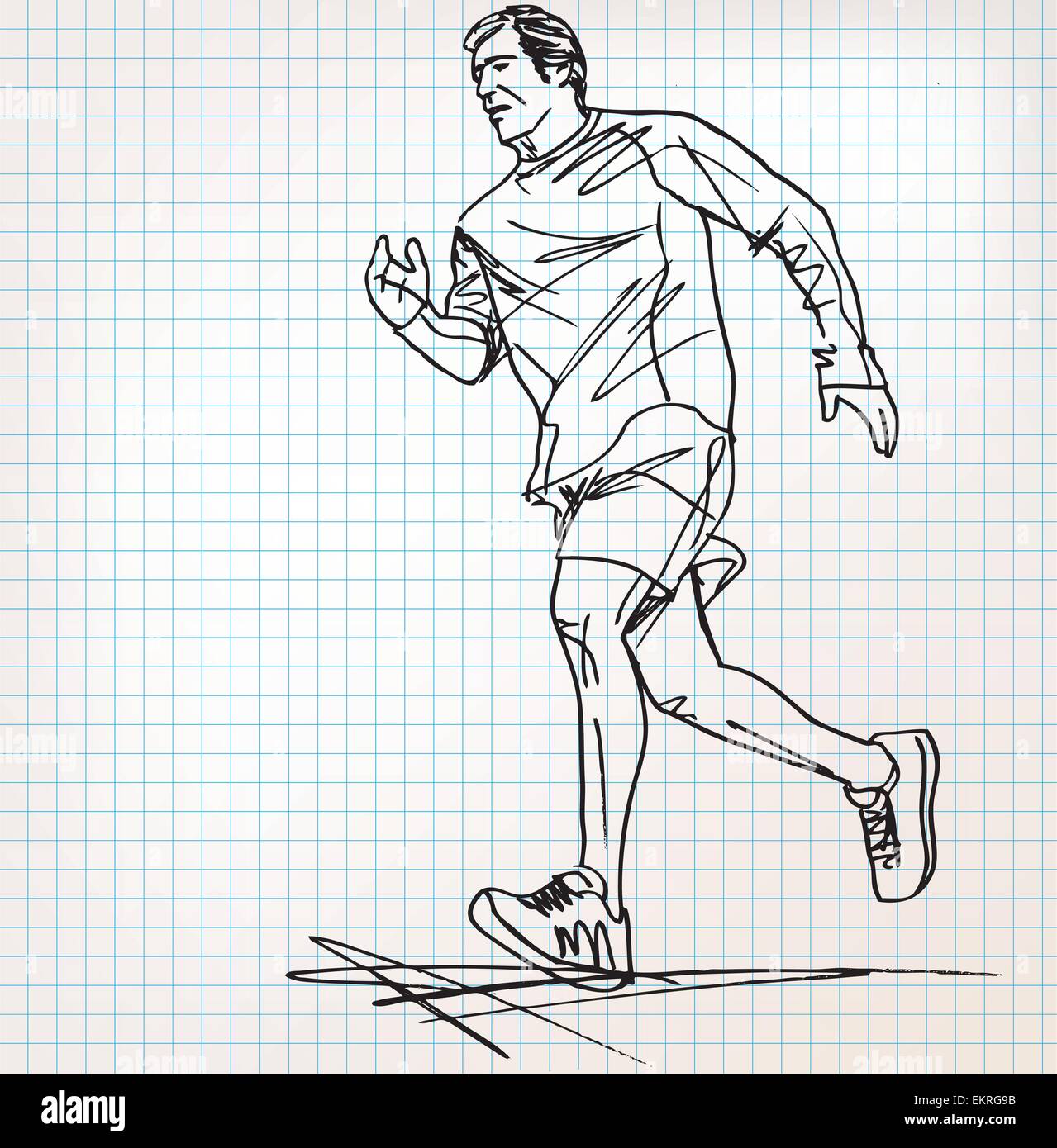 Marathon runner male cartoon character vector sketch illustration isolated  Marathon runner or run competition member male  CanStock
